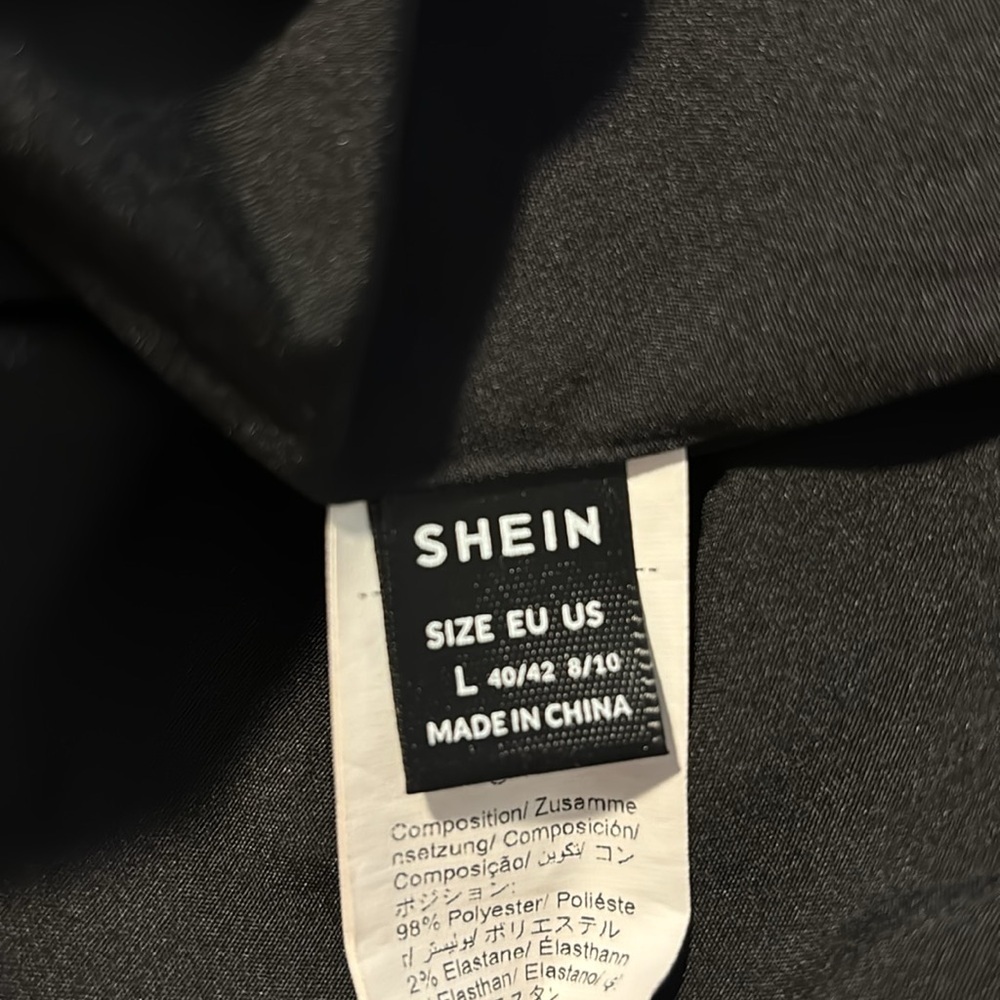 SHEIN Black Button-Up Romper - Picture 7 of 9